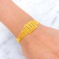 Fancy Ornate 22k Gold Rectangular Bracelet