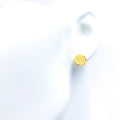 22k-gold-Ritzy Striped Coin Earrings