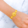 Traditional Shimmering 22k Gold Round Bracelet