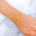 Sophisticated Floral 22k Gold Bracelet