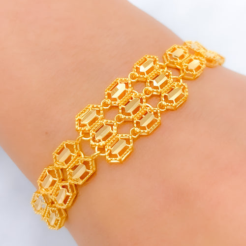 Upscale High Finish 22k Gold Bracelet