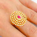 Classic CZ Halo Statement Ring