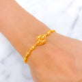 Unique Shimmery Link 22k Gold Bracelet
