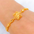 Intricate Floral 22k Gold Star Bracelet