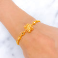 Intricate Floral 22k Gold Star Bracelet