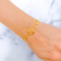 Elevated Fancy 22k Gold Dome Bracelet