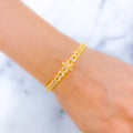 Attractive Sleek Floral Bangle 22k Gold Bracelet