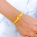 Posh Petal Adorned Bangle 22k Gold  Bracelet