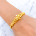 Posh Petal Adorned Bangle 22k Gold  Bracelet