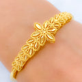 Posh Petal Adorned Bangle 22k Gold  Bracelet