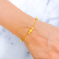 Vibrant Circle Orb 22k Gold Bracelet