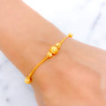 Vibrant Circle Orb 22k Gold Bracelet