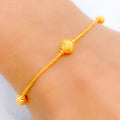 Sleek Chic Orb 22k Gold Bracelet