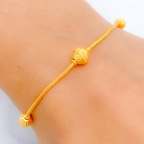 Sleek Chic Orb 22k Gold Bracelet