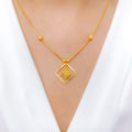 Square Accented Necklace Set