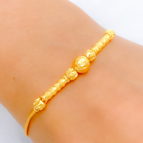 Fashionable Sand Finish 22k Gold Bracelet