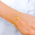 Wavy Orb 22k Gold Bracelet