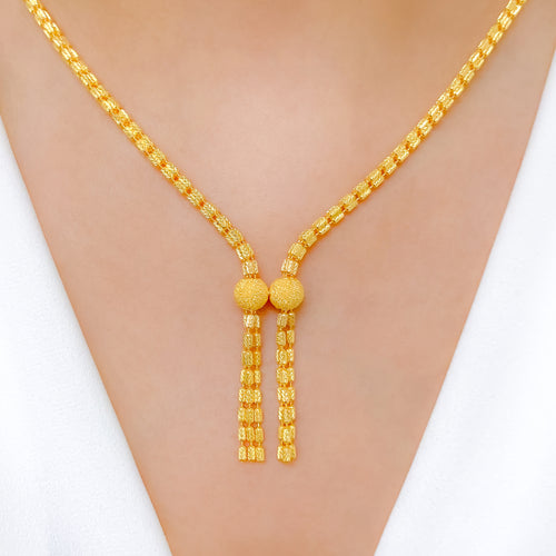 Trendy Tassel Necklace Set