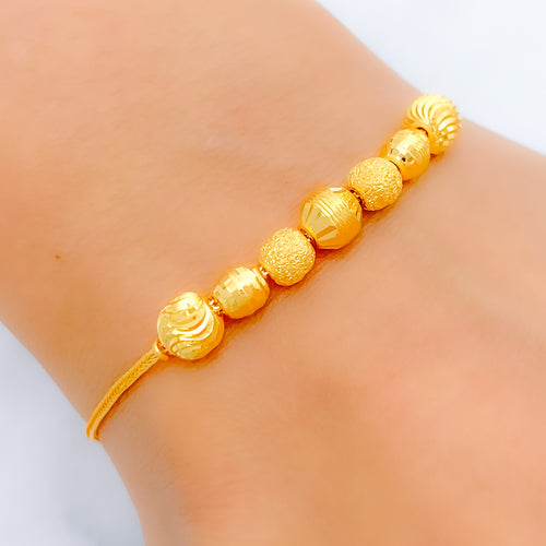 Exquisite Beaded 22k Gold Bracelet