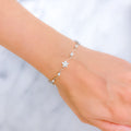 Dazzling Wavy Star Diamond + 18k Gold Bracelet