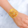 22k-gold-Vibrant Traditional Statement Bracelet 