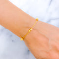 Glittery Orb Accented 22k Gold Bracelet