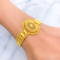 22k-gold-High Finish Netted Oval  Bracelet 