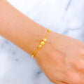 Fancy Contemporary Beaded 22k Gold Bracelet