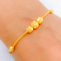 Fancy Contemporary Beaded 22k Gold Bracelet