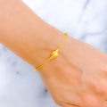 Delightful Dainty Bead 22k Gold Bracelet