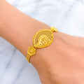 22k-gold-Attractive Netted Marquise Bracelet 
