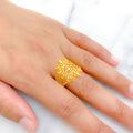 Fancy Cluster 22k Gold Ring