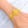 22k-gold-Palatial Diamond Shaped Beaded Bracelet 