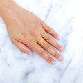 Dainty Shiny 22k Gold Leaf Ring