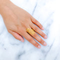 Dressy Posh 22k Gold Elongated Ring