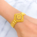 22k-gold-Festive Paisley Accented Gold Bracelet 