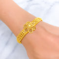 22k-gold-Delicate Netted Flower Bracelet 