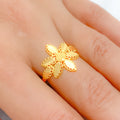 Luscious 22k Gold Flower Ring