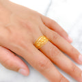 Trendy 22k Gold Cutout Ring