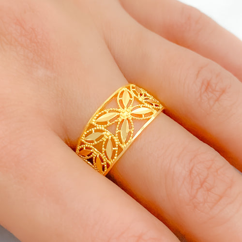 Delicate Wire 22k Gold Work Ring