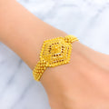 22k-gold-Detailed Hexagon Shaped Paisley Bracelet