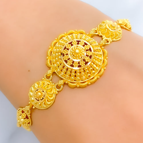 22k-gold-Evergreen Graduating Beaded Bracelet