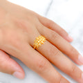 Lush Vibrant Cluster 22k Gold Ring