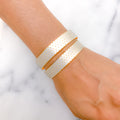 Elegant Dotted  Two-Tone Bangles