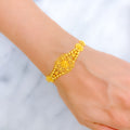 22k-gold Iconic Multi Bead Flower Bracelet