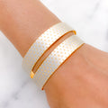 Elegant Dotted  Two-Tone Bangles