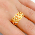 Multi-Tone Bead 22k Gold Orb Ring