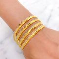 Glittering Set of Four Bangles