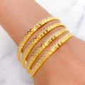 Glittering Set of Four Bangles