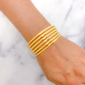 Magnificent Subtle Yellow Gold Bangles